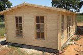 Log Cabin LEA With Shed Attached (44 mm), 7x4 m (23'x13'), 28 m² customer 1