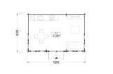 Garden Room DEVON (34 mm), 6x4 m (20'x13'), 24 m² specification 1