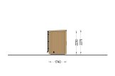 Outdoor Sauna OKO (34 mm + Cladding), 2.3x1.6 m, 2.7 m² specification 3