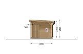 Single Wooden Carport MODERN With A Shed 8x3 m (26’x10’) specification 4
