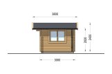 Garden Log Cabin WISSOUS (44 mm), 4x3 m (13'x10'), 12 m² specification 5
