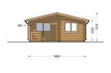 Log Cabin OLIVIA S (34+34 mm), 6x6 m (20'x20'), 27 m² With 8 m² Terrace specification 2
