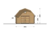Single Wooden Garage MISSISSIPPI (44 mm), 5x6 m (16'x20'), 30 m² specification 2