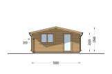 Log Cabin DREUX (44 mm), 5x5 m (16'x16'), 25 m² specification 2