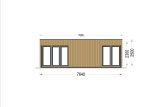 Granny Annexe PREMIUM (Insulated, 34 mm + Cladding), 7.5x4 m (25'x13'), 30 m² specification 2