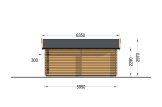 Double Wooden Garage ALTERNATIVE (44 mm), 6x6 m (20'x20'), 36 m² specification 4