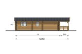Log Cabin DONNA S (44+44 mm), 63 m² With 11.5 m² Terrace specification 3