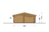 Double Wooden Garage CLASSIC DUO (44 mm), 6x6 m (20'x20'), 36 m² specification 4