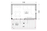 Garden Room PREMIUM (34 mm + Cladding), 5x3 m (17’x10’), 13 m² specification 1