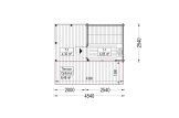Outdoor Sauna FREJA (44 mm), 4.5x2.5 m, 4.85 m² specification 1