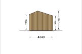 Garden Cabin TONIA S (34 mm + Cladding), 4x4 m, 16 m² specification 4