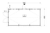 Single Wooden Garage CLASSIC (44 mm), 4x7.5 m (13'x25'), 30 m² specification 1