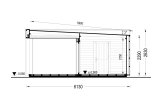 Garden room INES PLUS with front terrace (34 mm + cladding), 6x6 m (20'x20'), 36 m² specification 6