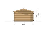 Garden Log Cabin DREUX (34 mm), 4x4 m (13'x13'), 16 m² specification 4