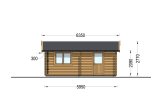 Double Wooden Garage CLASSIC DUO (44 mm), 6x6 m (20'x20'), 36 m² specification 3