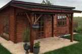 Garden Log Cabin HELEN (44 mm), 6x6 m, 24 m² With 12.5 m² Terrace customer 1