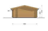 Log Cabin OLIVIA S (34+34 mm), 6x6 m (20'x20'), 27 m² With 8 m² Terrace specification 4