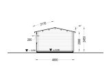 Garden Log Cabin RENNES (34 mm), 4x3 m (13'x10'), 12 m² specification 6