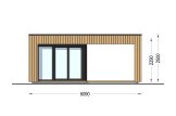 Garden room INES with terrace (34 mm + cladding), 6x3 m (20'x10'), 18 m² specification 2