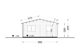 Double Wooden Garage ALTERNATIVE (44 mm), 6x6 m (20'x20'), 36 m² specification 6