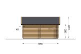 Double Wooden Garage TWIN DUO (44 mm), 6x6 m (20'x20'), 36 m² specification 4