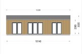 Granny Annexe SELENE S (44 mm + Cladding), 10.2x6.2 m (34'x20'), 63 m² specification 2