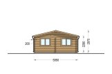 Single Wooden Garage MULTI (44 mm) 4x6 m (13'x20') with Double Carport 5.5x6 m (18'x20') specification 3