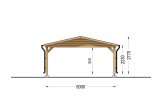 Single Wooden Carport CLASSIC, 5x5.7 m (16’x19’) specification 2