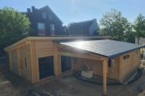 Log Cabin House BERTA With A Flat Roof (Insulated PLUS, 44 + 44 mm), 72 m² With 18 m² Terrace And 20 m² Garage customer 1