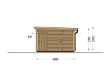 Single Wooden Carport MODERN With A Shed 8x4 m (26’x13’) specification 4