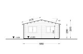 Triple Wooden Garage TRIO (44 mm), 9x6 m (30'x20'), 54 m² specification 6