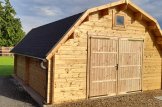 Single Wooden Garage BARN (44 mm), 5x6 m (16'x20') customer 1