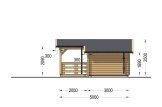 Log Cabin ISLA (34 mm), 6x5 m (20'x16'), 18 m² WIith 7 m² Terrace specification 5