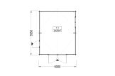 Single Wooden Garage CLASSIC S (44 mm), 5x6 m (16'x20'), 30 m² specification 1