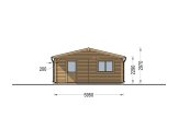 Double Wooden Garage MULTI (44 mm) 6x6 m With Single Carport 3x6 m specification 5