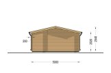 Garden Log Cabin NINA (44 mm), 5x5 m (16'x16'), 25 m² specification 4