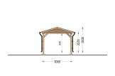 Single Wooden Carport CLASSIC, 3x6 m (10'x20'), 18 m² specification 4