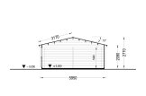 Single Wooden Garage CLASSIC (44 mm), 6x6 m (20'x20'), 36 m² specification 6