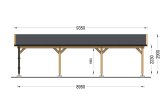 Triple Wooden Carport CLASSIC TRIO, 5.95x8.95 m specification 3