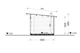 Garden Log Cabin With A Flat Roof DREUX (34 mm), 4x3 m (13'x10'), 12 m² specification 6