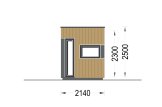 Garden Office Pod PREMIUM L (34 mm + Cladding), 2x2 m (6'6" x 6'6"), 4 m² specification 2
