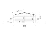 Double Wooden Garage CLASSIC DUO (44 mm), 6x8 m (20'x26'), 48 m² specification 6
