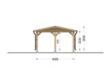 Single Wooden Carport CLASSIC, 4x5.7 m (13’x19’) specification 2