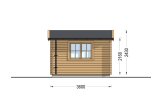 Single Wooden Garage With Flat Roof MODERN S (44 mm), 3.6x5.4 m (12'x18'), 20 m² specification 4