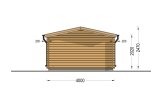 Garden Log Cabin DREUX (34 mm), 4m x 3m (13'x10'), 12 m² specification 4