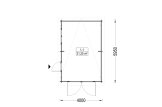 Single Wooden Garage With Flat Roof MODERN (44 mm), 4x6 m (13'x20'), 24 m² specification 1
