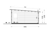 Single Wooden Garage With Flat Roof MODERN S (44 mm), 3.6x5.4 m (12'x18'), 20 m² specification 6