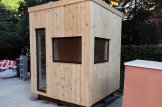 Garden Office Pod PREMIUM L (Insulated PLUS, 34 mm + Cladding), 2x2 m (6'6" x 6'6"), 4 m² customer 1