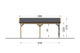 Single Wooden Carport CLASSIC, 5x5.7 m (16’x19’) specification 5