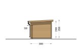 Single Wooden Carport MODERN With A Shed 8x3 m (26’x10’) specification 2